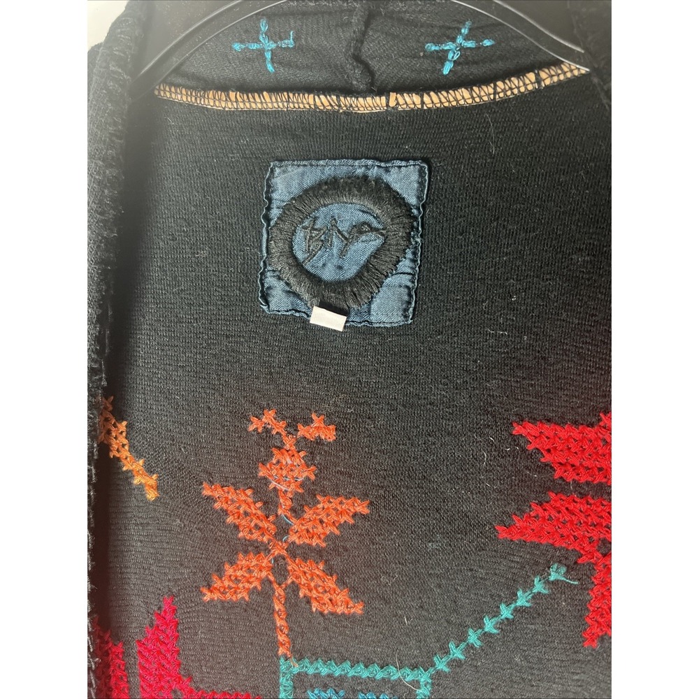 Johnny Was Sweater Kimono Embroidered Floral Cardigan VTG Duster Pockets Sz S - Picture 9 of 16